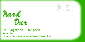 mark dux business card